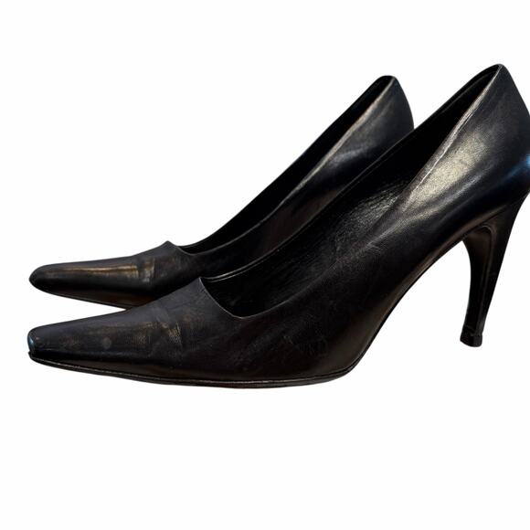 Vintage Prada Black Leather Heels Womens Size 38.5 / US 8.5 AS IS FLAWED - Picture 8 of 11